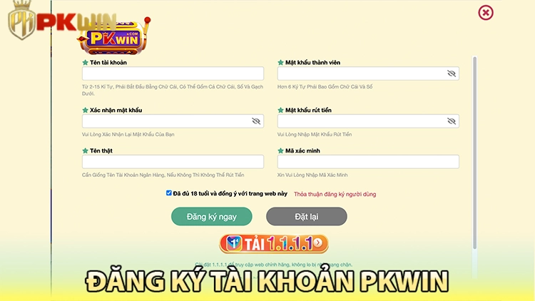 đăng ký tài khoản cá cược thể thao pkwin