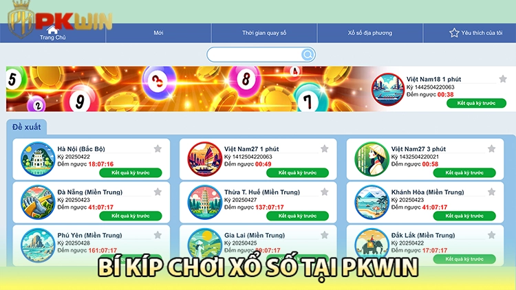 Minh họa hướng dẫn chơi Xổ Số PKWIN 2025